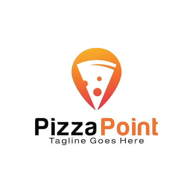 Modèle De Conception De Logo De Point De Pizza