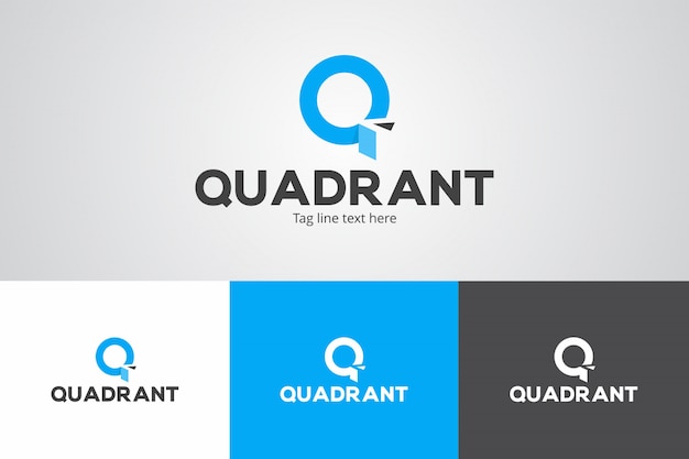 Modèle De Conception De Logo De Quadrant Créatif