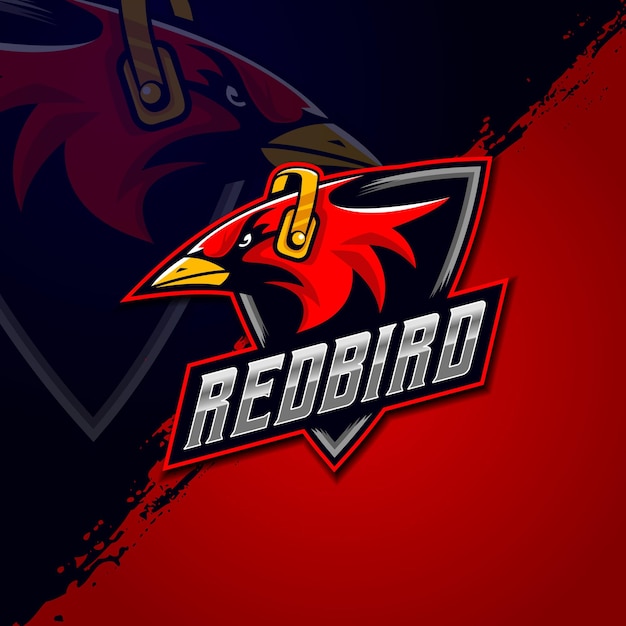 Modèle De Conception De Logo Red Bird Esport