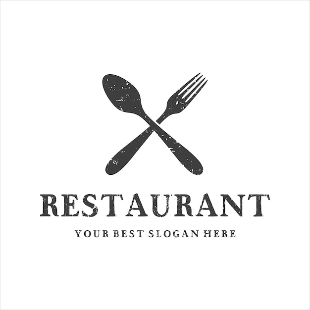 Modèle De Conception De Logo De Restaurant Vintage Rétro, Illustration Vectorielle.