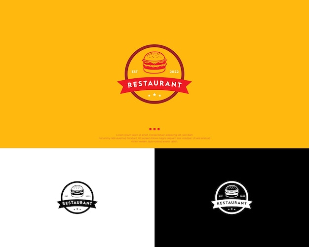 Vecteur modèle de conception de logo de restaurant