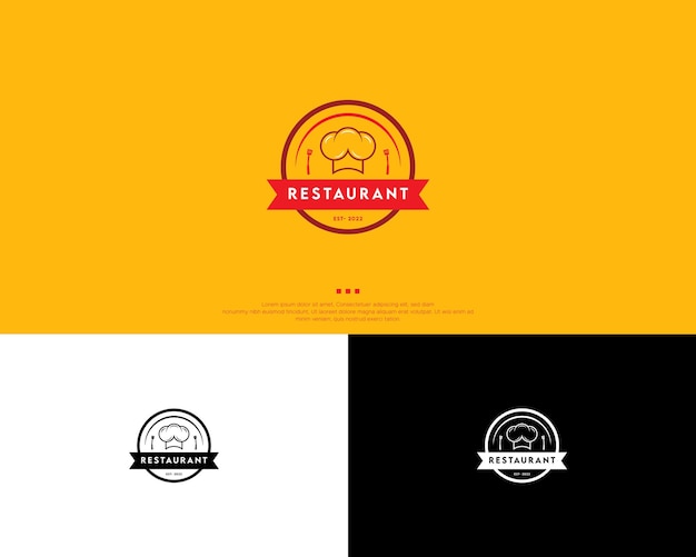 Vecteur modèle de conception de logo de restaurant