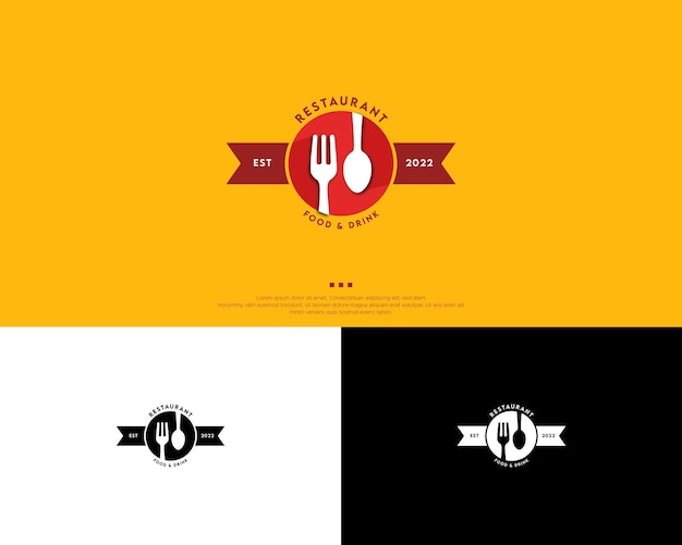 Modèle de conception de logo de restaurant