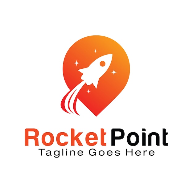 Modèle De Conception De Logo Rocket Point