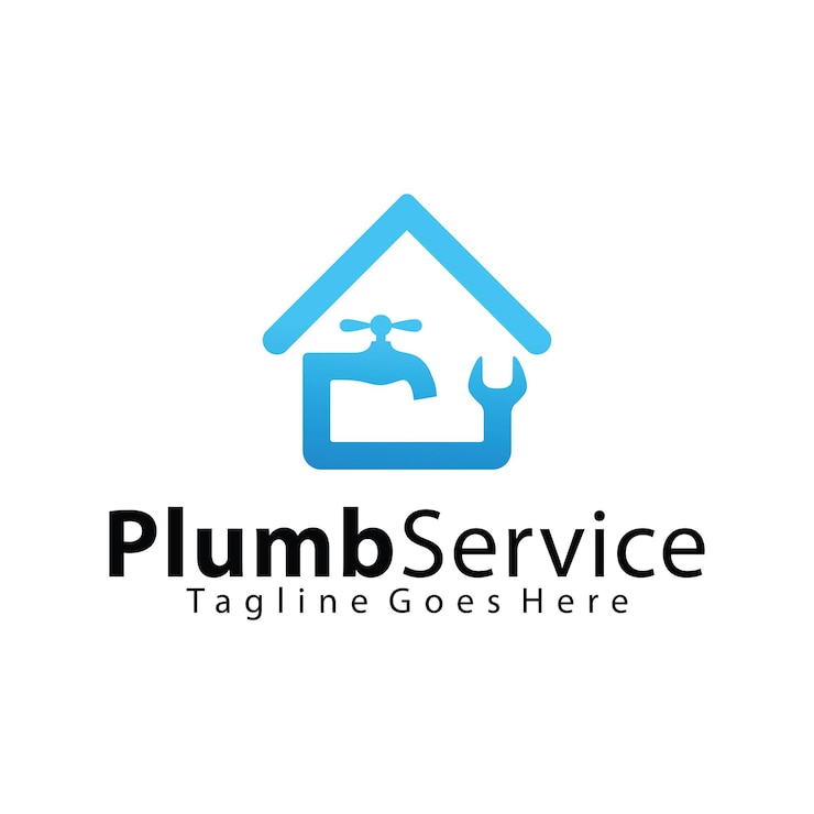 Vecteur modèle de conception de logo de service de plomberie