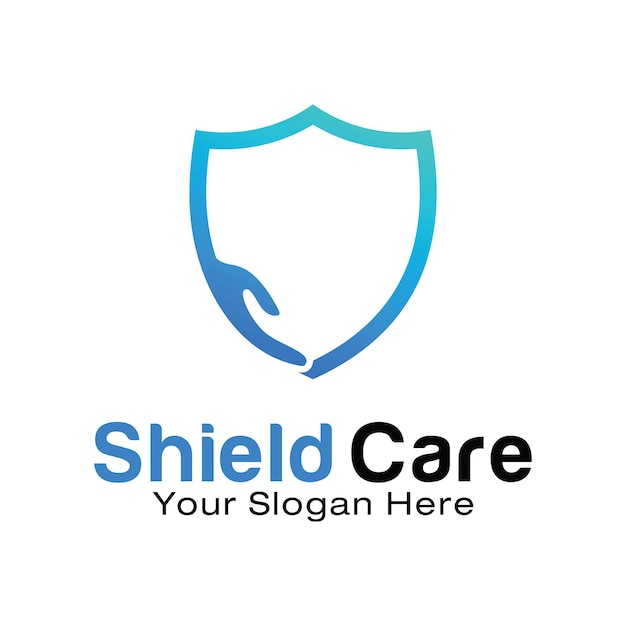 Modèle De Conception De Logo Shield Care