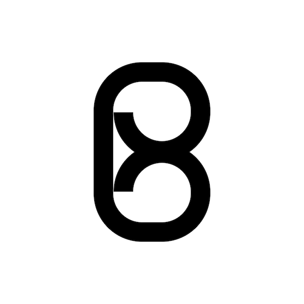 Modèle de conception de logo simple lettre B