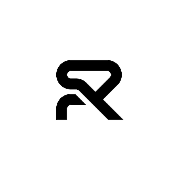 Modèle de conception de logo simple lettre R