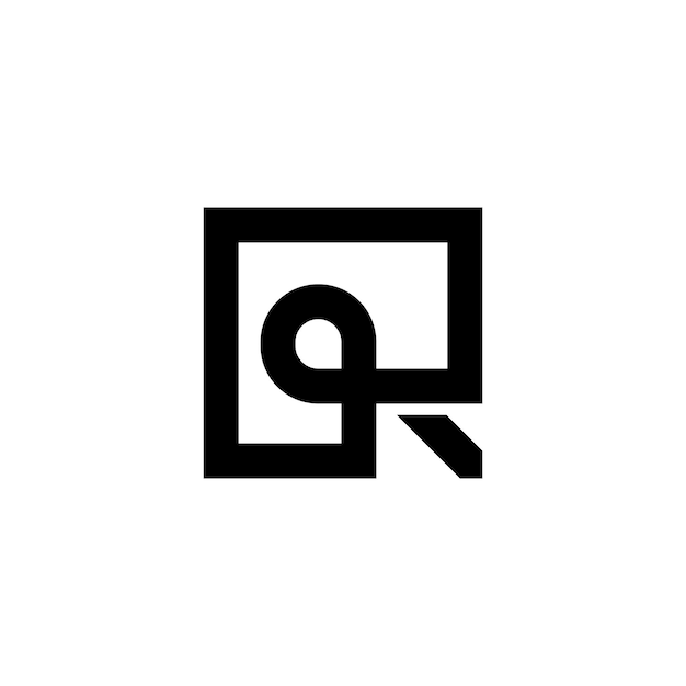 Modèle de conception de logo simple lettre R