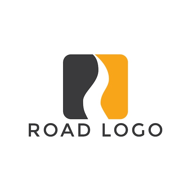 Vecteur modèle de conception de logo simple minimaliste de concept de route créative