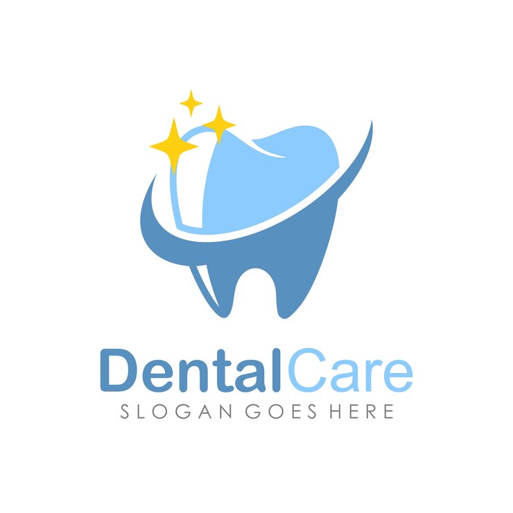 Vecteur modèle de conception de logo de soins dentaires et dentisterie