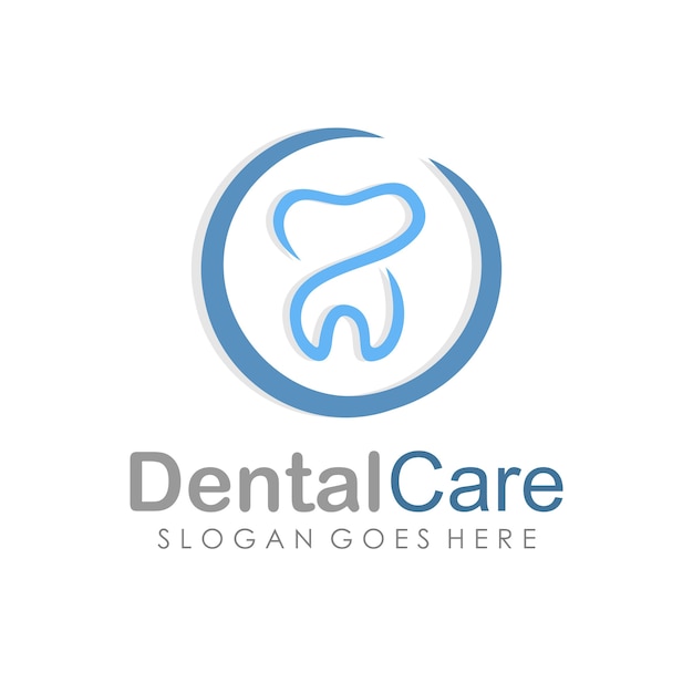 Modèle de conception de logo de soins dentaires et dentisterie