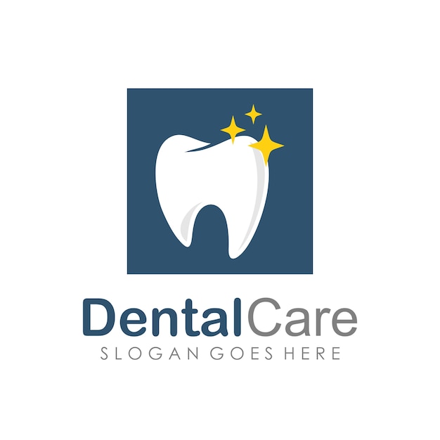 Modèle de conception de logo de soins dentaires et dentisterie