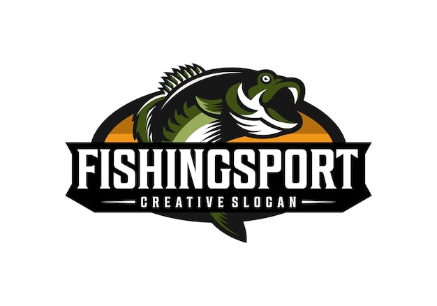 Modèle De Conception De Logo De Sport De Pêche Génial