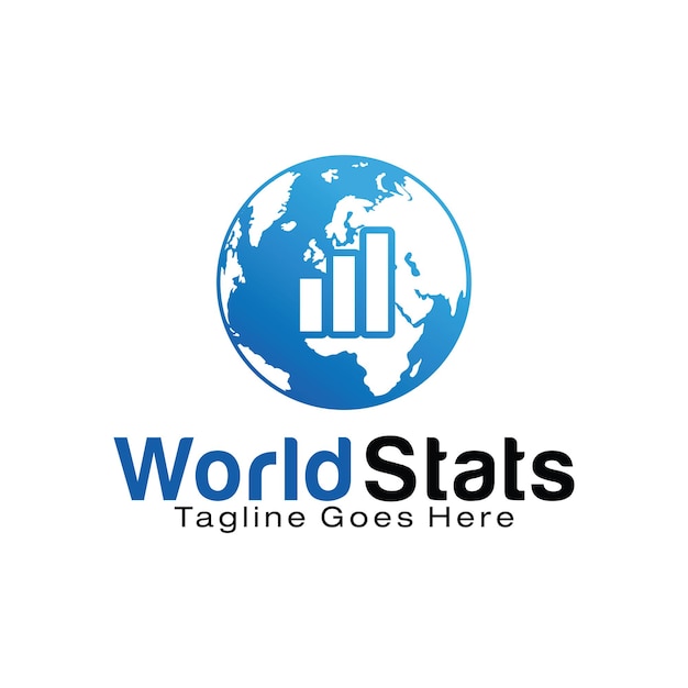 Modèle De Conception De Logo De Statistiques Mondiales