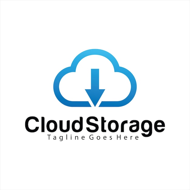 Modèle De Conception De Logo De Stockage En Nuage