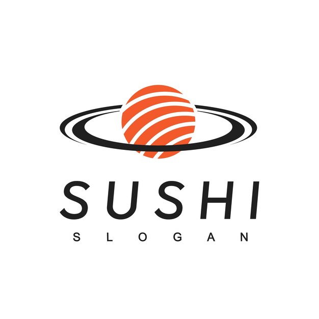 Modèle Conception Logo Sushi Icône Cuisine Japonaise