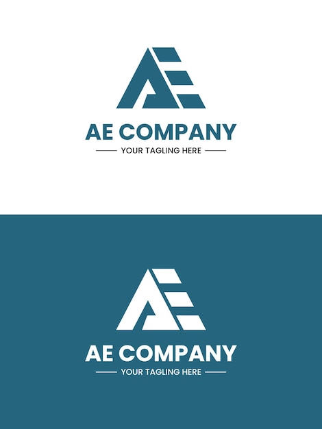 Modèle de conception de logo de symbole vectoriel AE