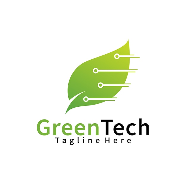 Modèle De Conception De Logo De Technologie Verte