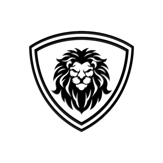 Vecteur modèle de conception de logo de tête de lion