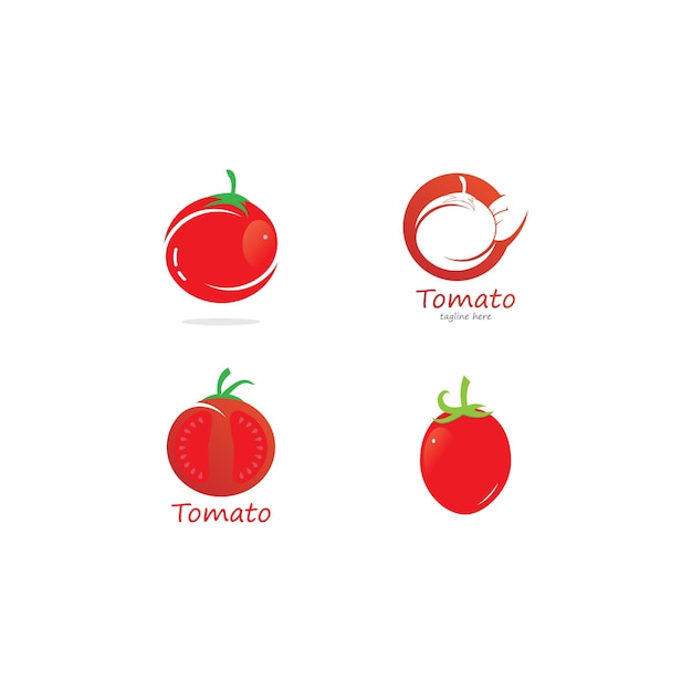 Modèle De Conception De Logo De Tomate Illustration Vectorielle