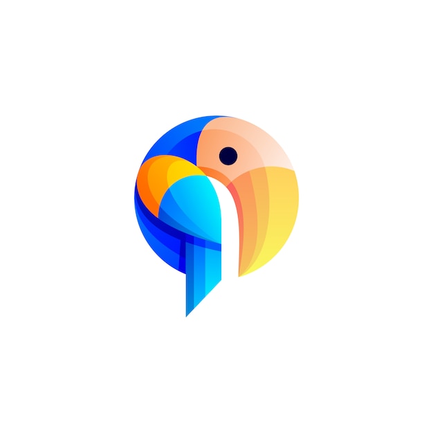 Modèle De Conception De Logo Toucan Coloré