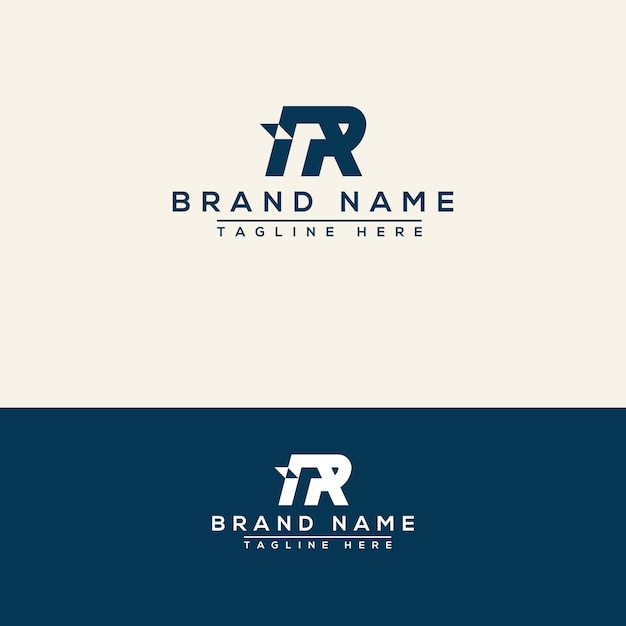 Modèle de conception de logo TR Élément de marque graphique vectoriel.