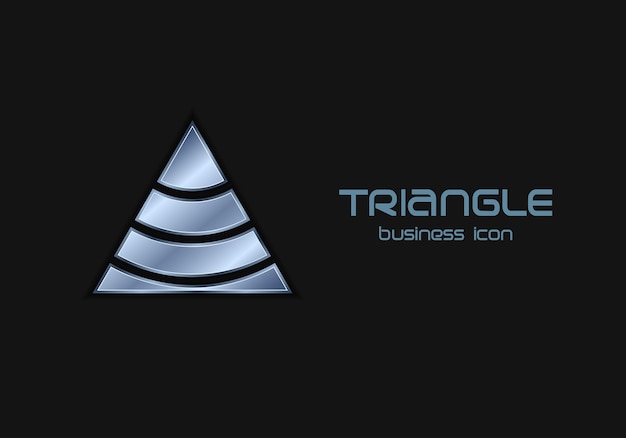 Modèle De Conception De Logo Triangulaire Abstrait