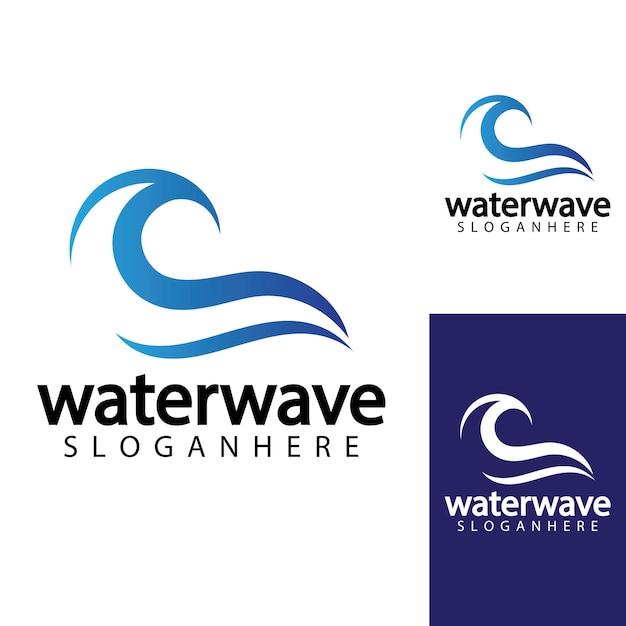 Modèle De Conception De Logo De Vague D'eau