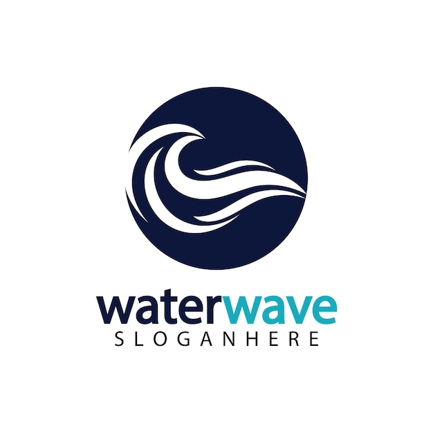 Modèle De Conception De Logo De Vague D'eau