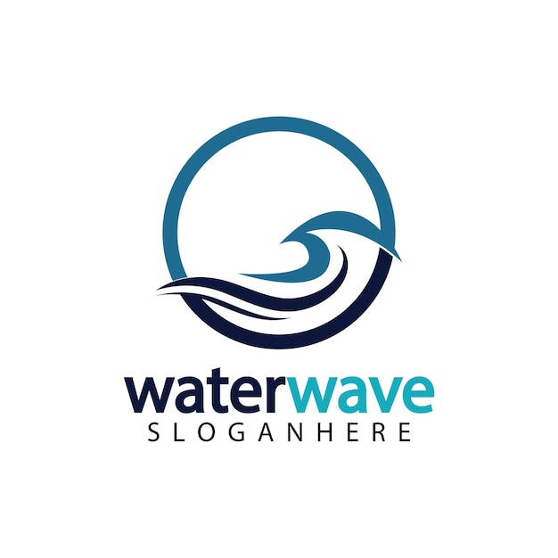 Modèle De Conception De Logo De Vague D'eau