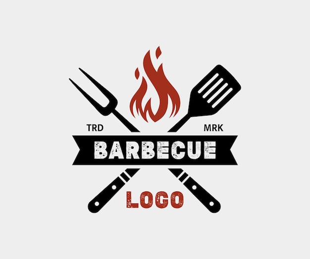 Modèle De Conception De Logo Vectoriel Barbecue Barbecue Vintage Grill Barbecue Barbecue Logo Barbecue