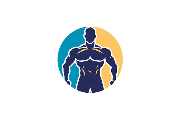 Modèle De Conception De Logo Vectoriel Bodybuilder Illustration Vectorielle D'icône Bodybuilder