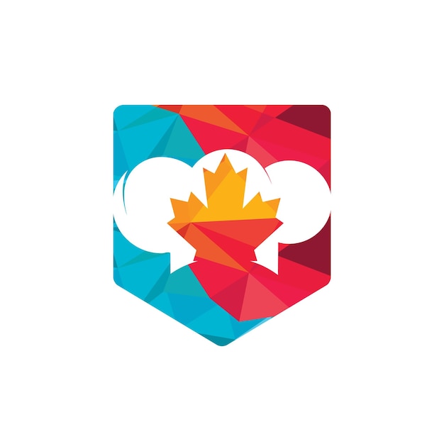 Vecteur modèle de conception de logo vectoriel de chef canadien