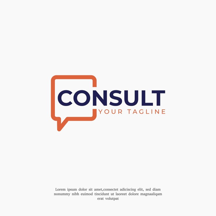 Vecteur modèle de conception de logo vectoriel de consultation