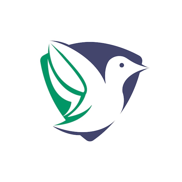 Modèle de conception de logo vectoriel oiseau créatif