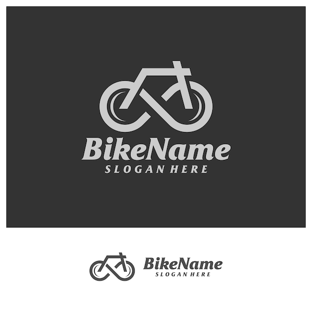 Modèle De Conception De Logo Vélo Infini Vélo Logo Concept Vecteur Icône Créative Symbole