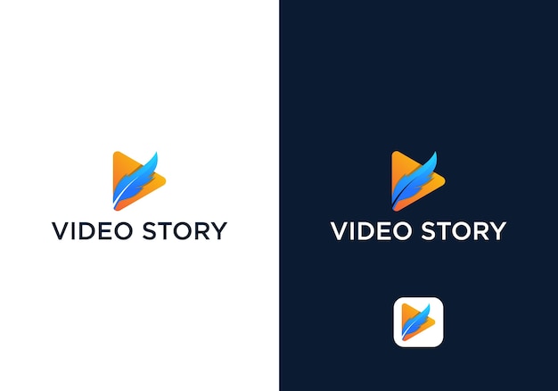 Modèle De Conception De Logo Vidéo Histoire