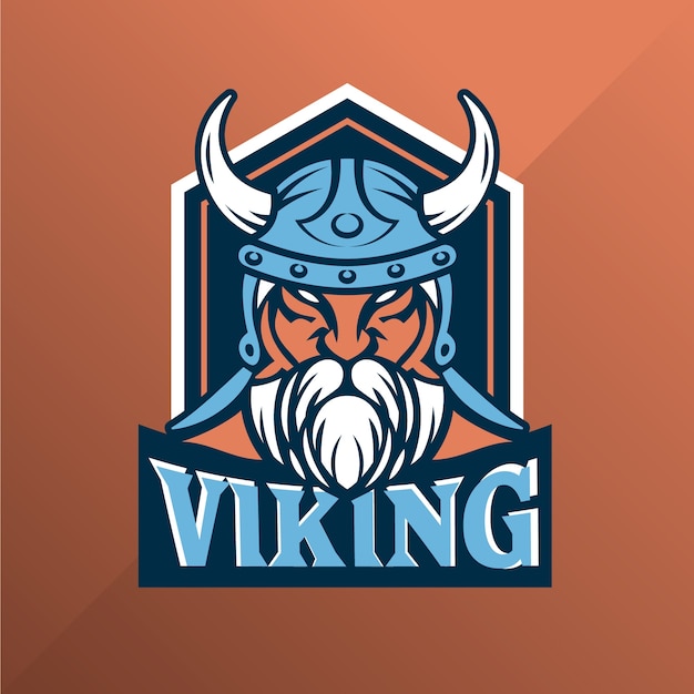 Vecteur modèle de conception de logo viking