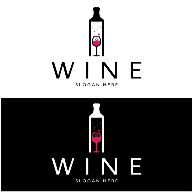 Modèle De Conception De Logo De Vin Illustration Vectorielle D'icône Vecteur