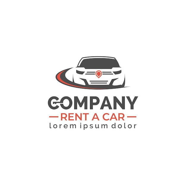 Modèle de conception de logo de voiture de location