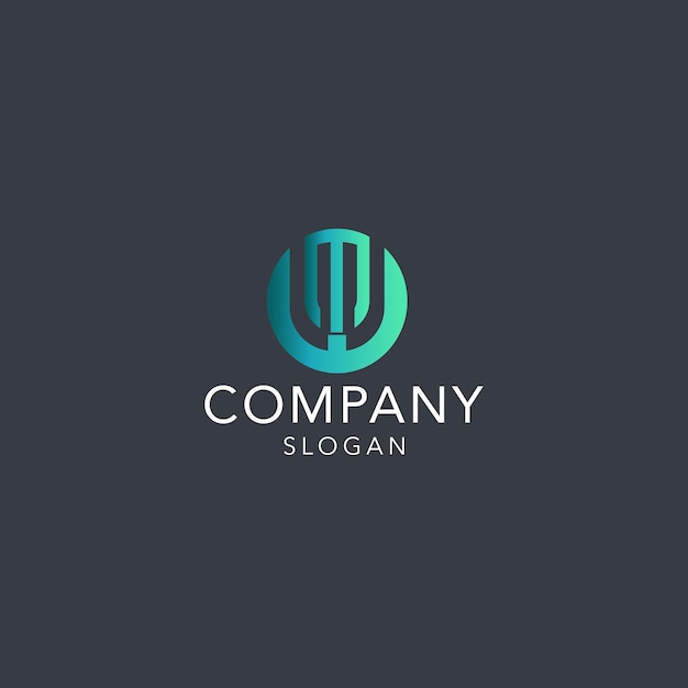 Modèle de conception de logo wm lettre initiale monogramme moderne