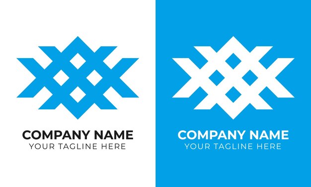 Modèle de conception de logo xxx de lettre initiale abstraite de monogramme minimal moderne et créatif