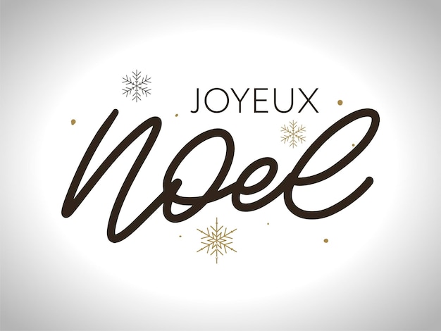 Modèle De Conception De Luxe De Noël Français Vecteur Texte Joyeux Noel Isolé Sur Fond De Luxe Brillant