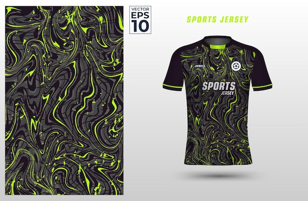 Vecteur modèle de conception de maillot de sport tshirt avec fond grunge motif liquide