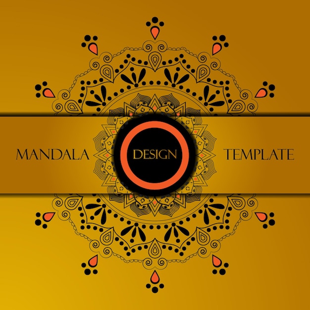 Vecteur modèle de conception de mandala de luxe illustration d'un arrière-plan