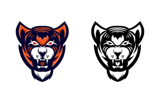 Modèle De Conception De Mascotte De Logo De Tigre