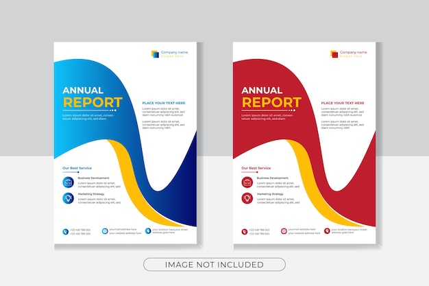 Modèle De Conception De Mise En Page De Rapport Annuel De Couverture