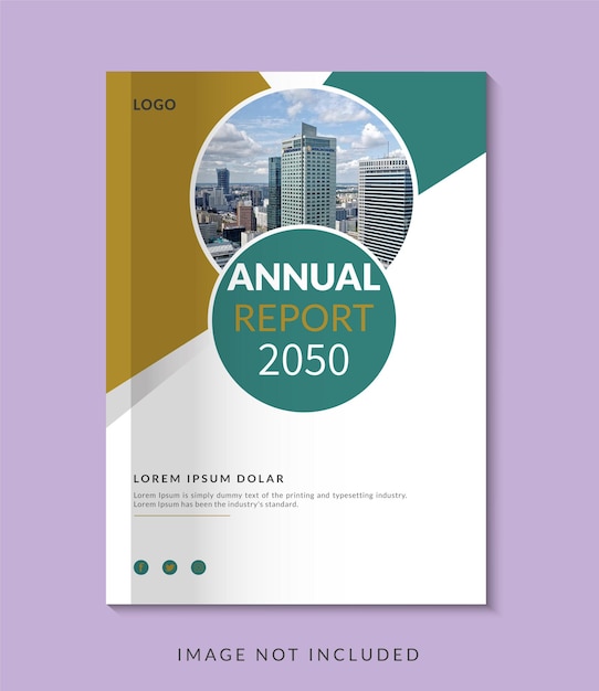 Modèle de conception moderne de la couverture du rapport annuel