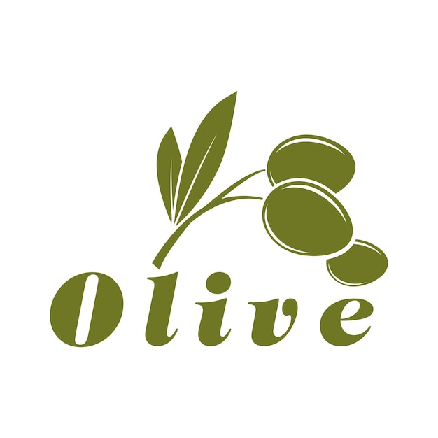 Modèle De Conception Olive Icône Vector Illustration